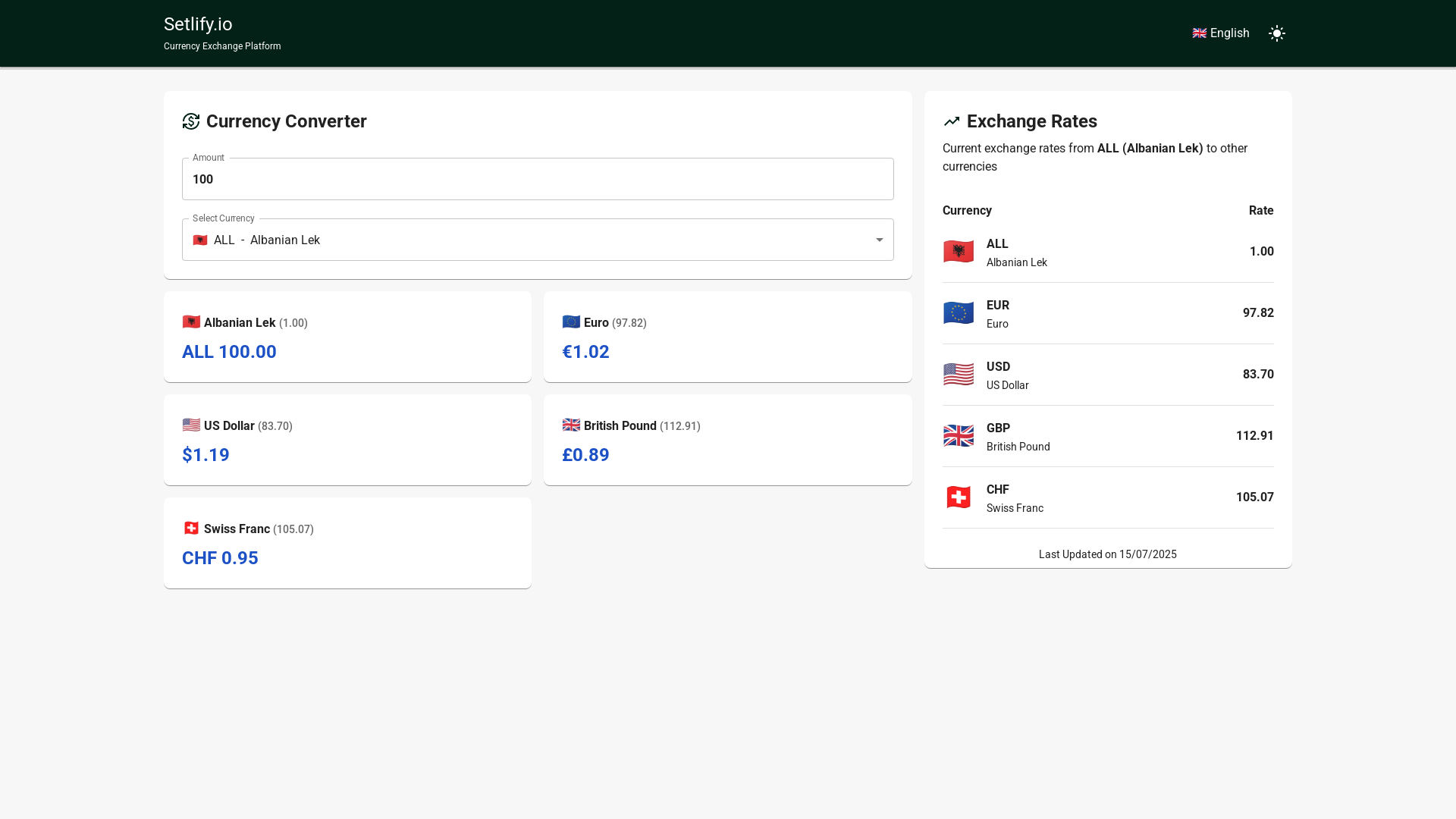 website screenshot of https://setlify-currency-converter.pages.dev/