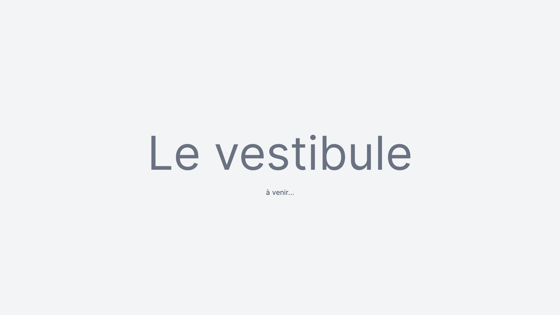 website screenshot of https://le-vestibule.ca/