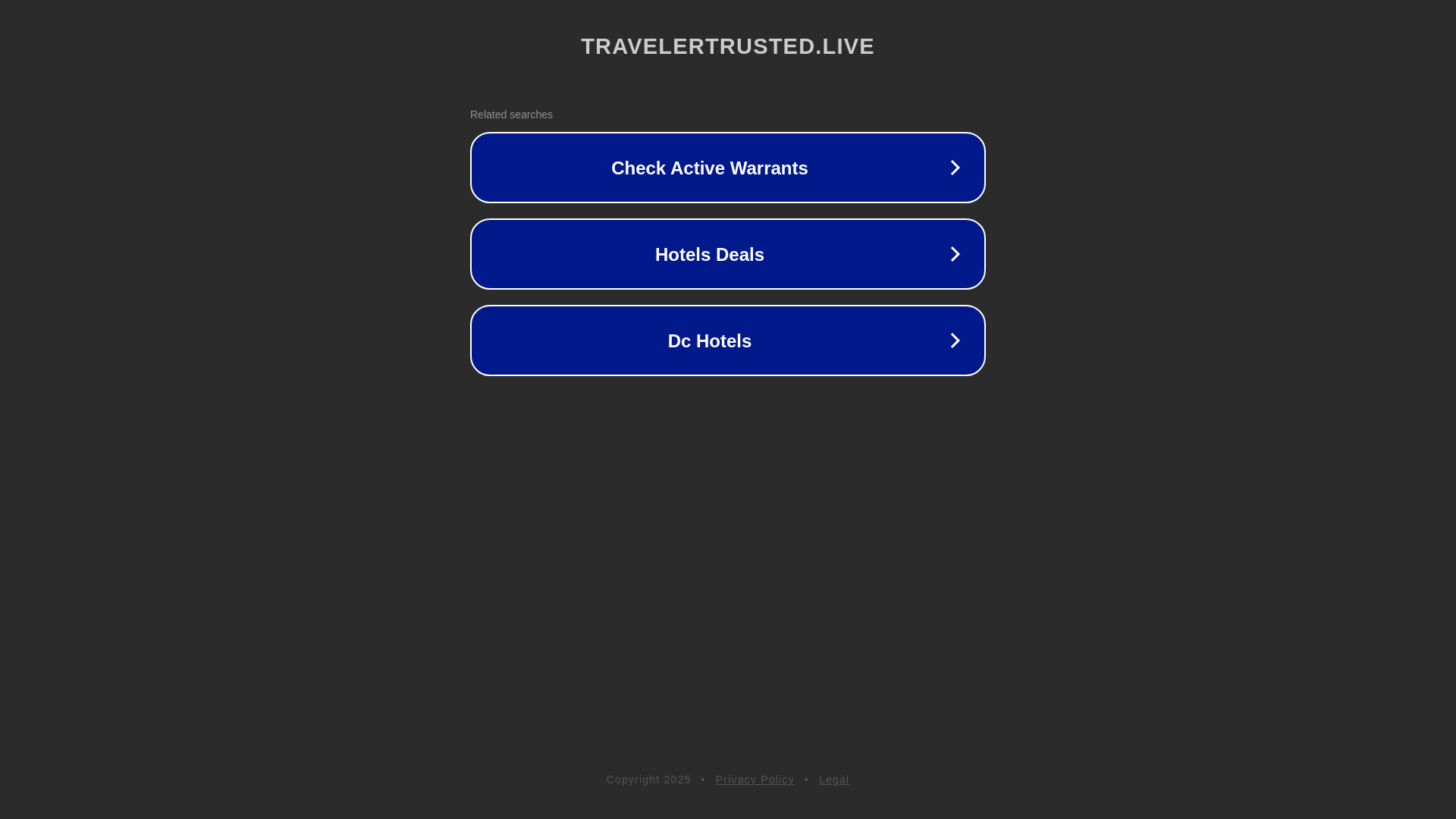 website screenshot of https://travelertrusted.live/