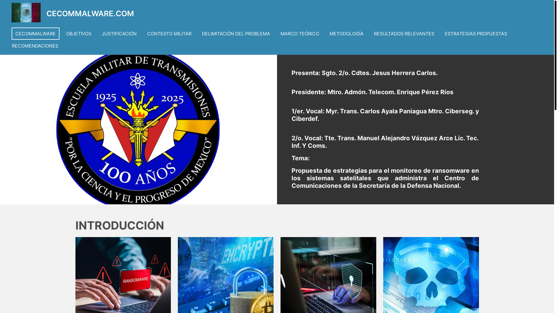 website screenshot of https://cecommalware.com/