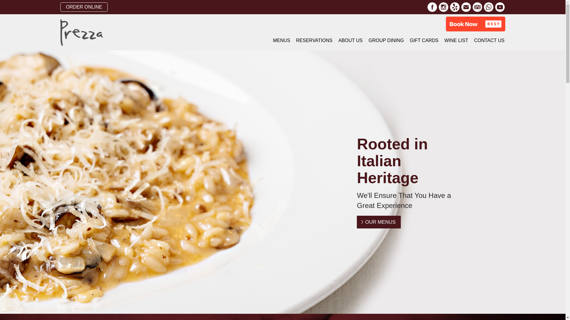 website screenshot of https://prezza.com/