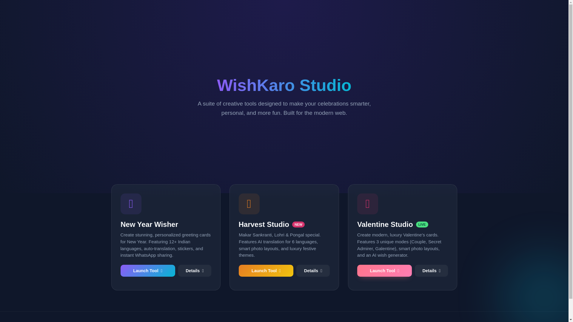 website screenshot of https://wishkaro.pages.dev/