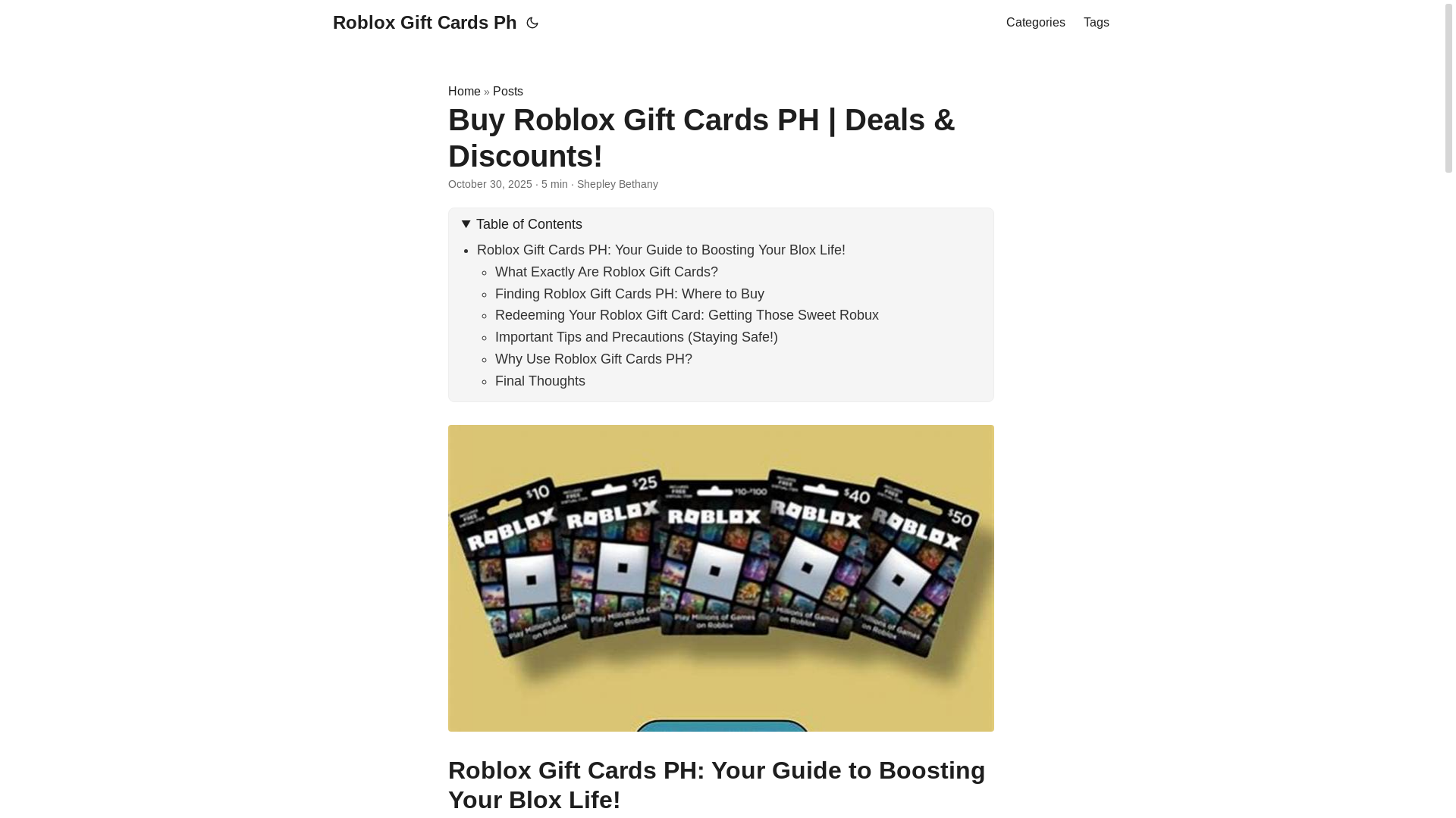 website screenshot of https://roblox-gift-cards-ph.pages.dev/