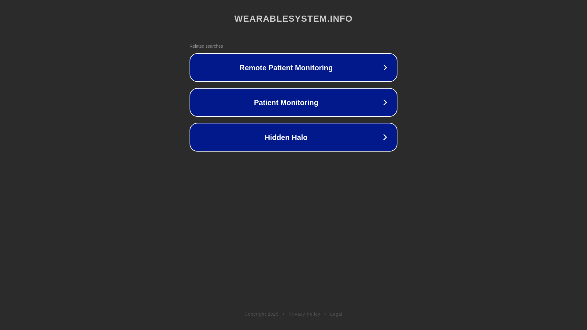 website screenshot of https://wearablesystem.info/