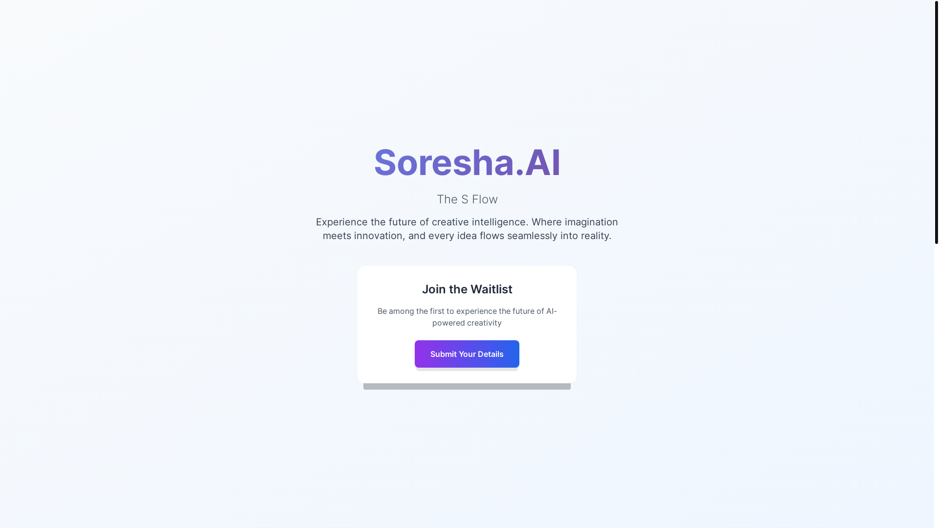 website screenshot of https://soresha-ai.pages.dev/