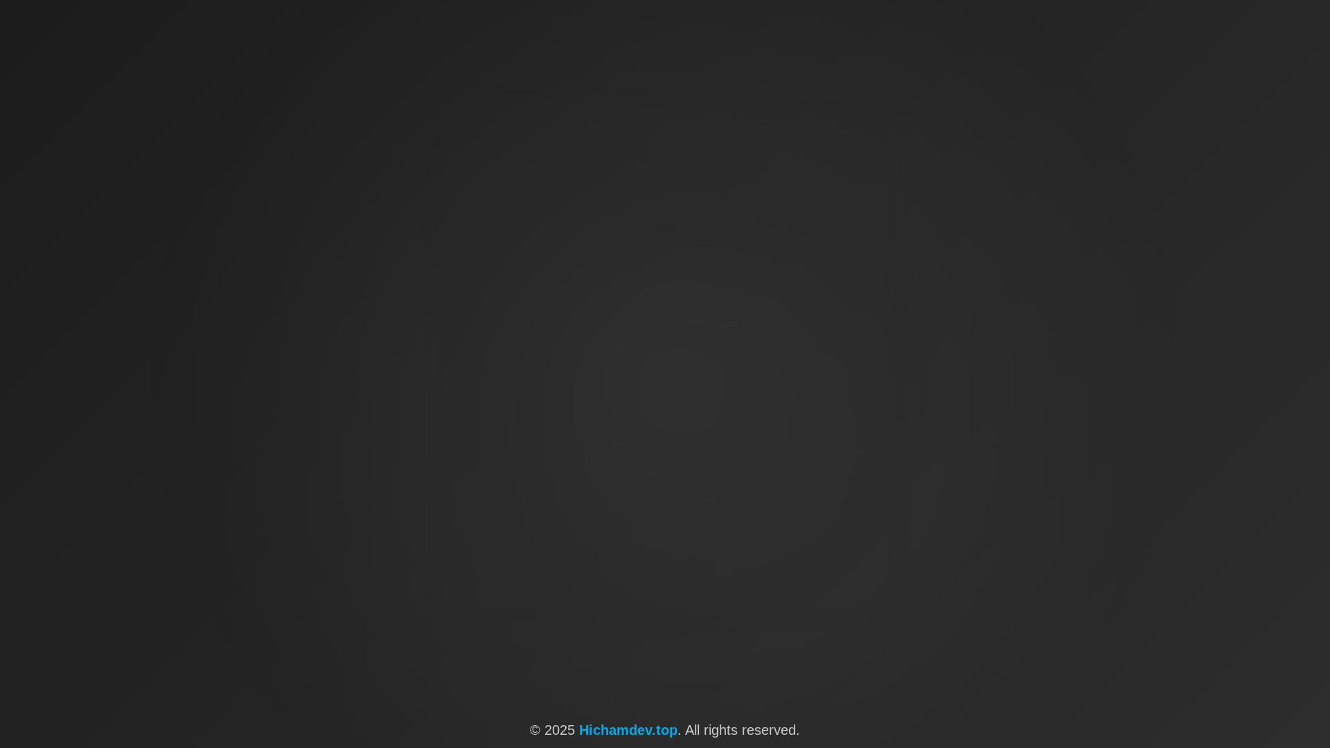 website screenshot of https://hichamdev.top/