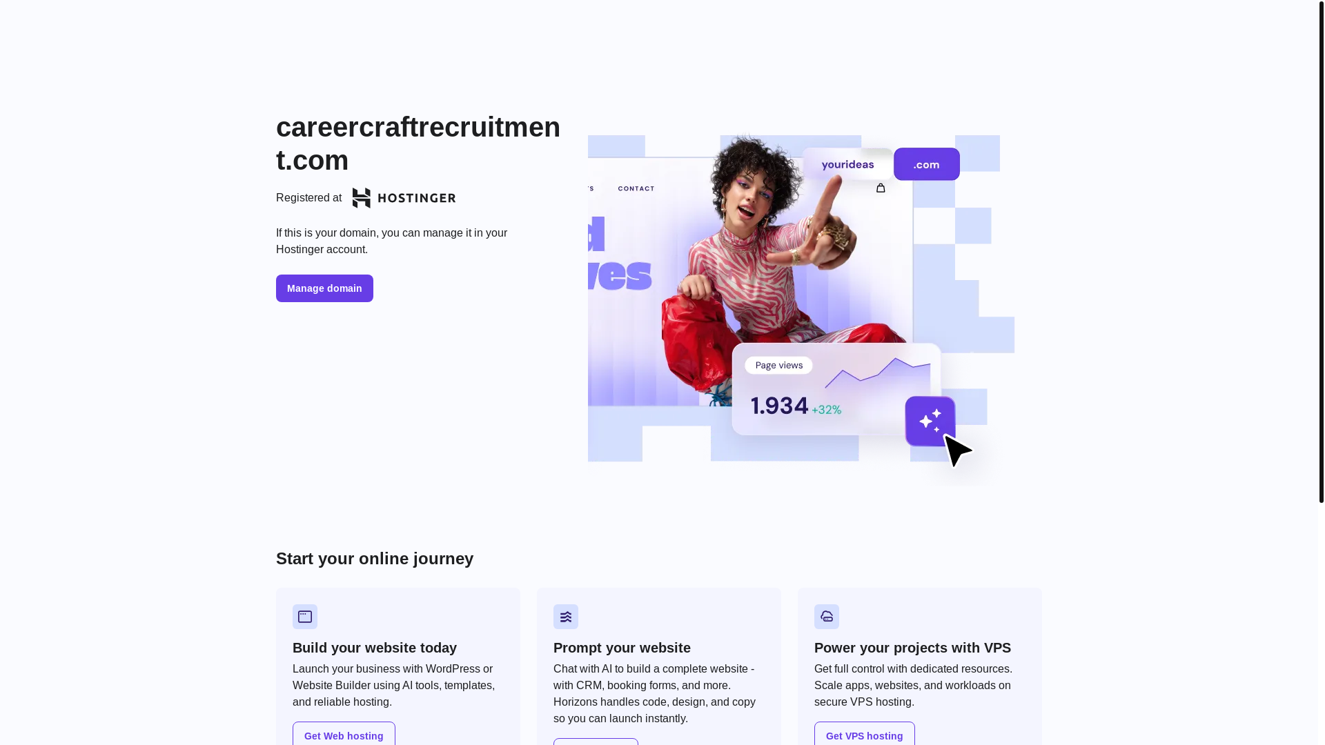 website screenshot of https://careercraftrecruitment.com/