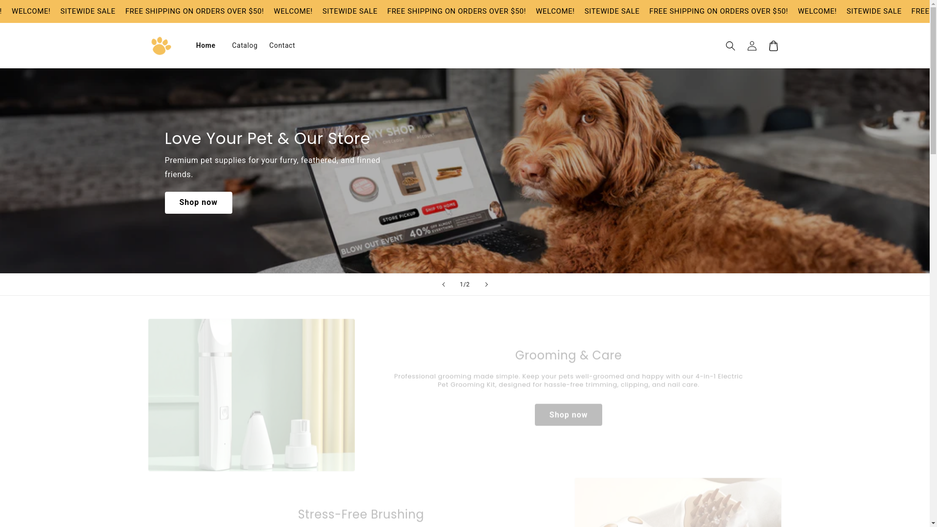 website screenshot of https://clawandpawsupply.com/