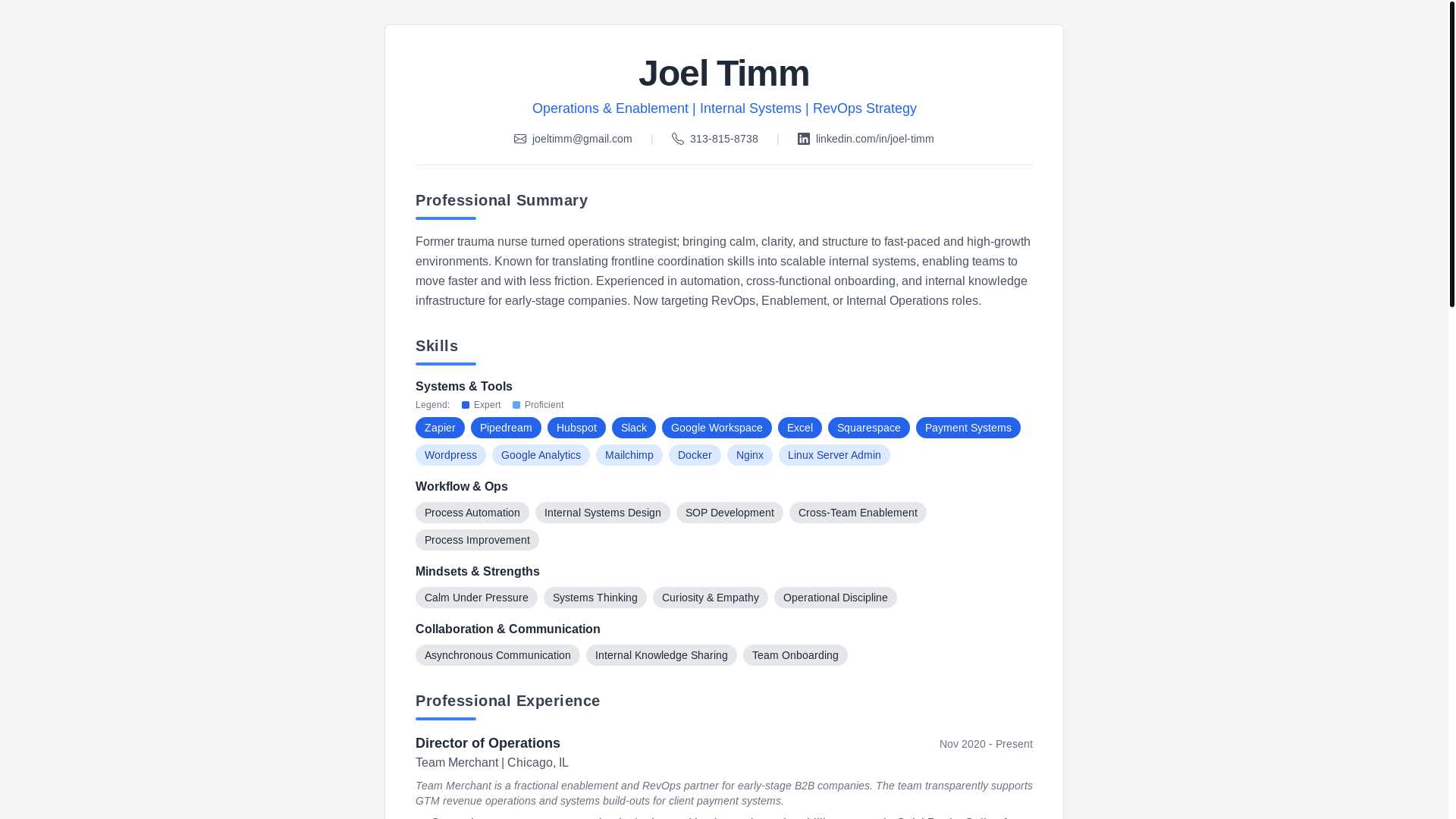 website screenshot of https://joeltimm-dev-site.pages.dev/