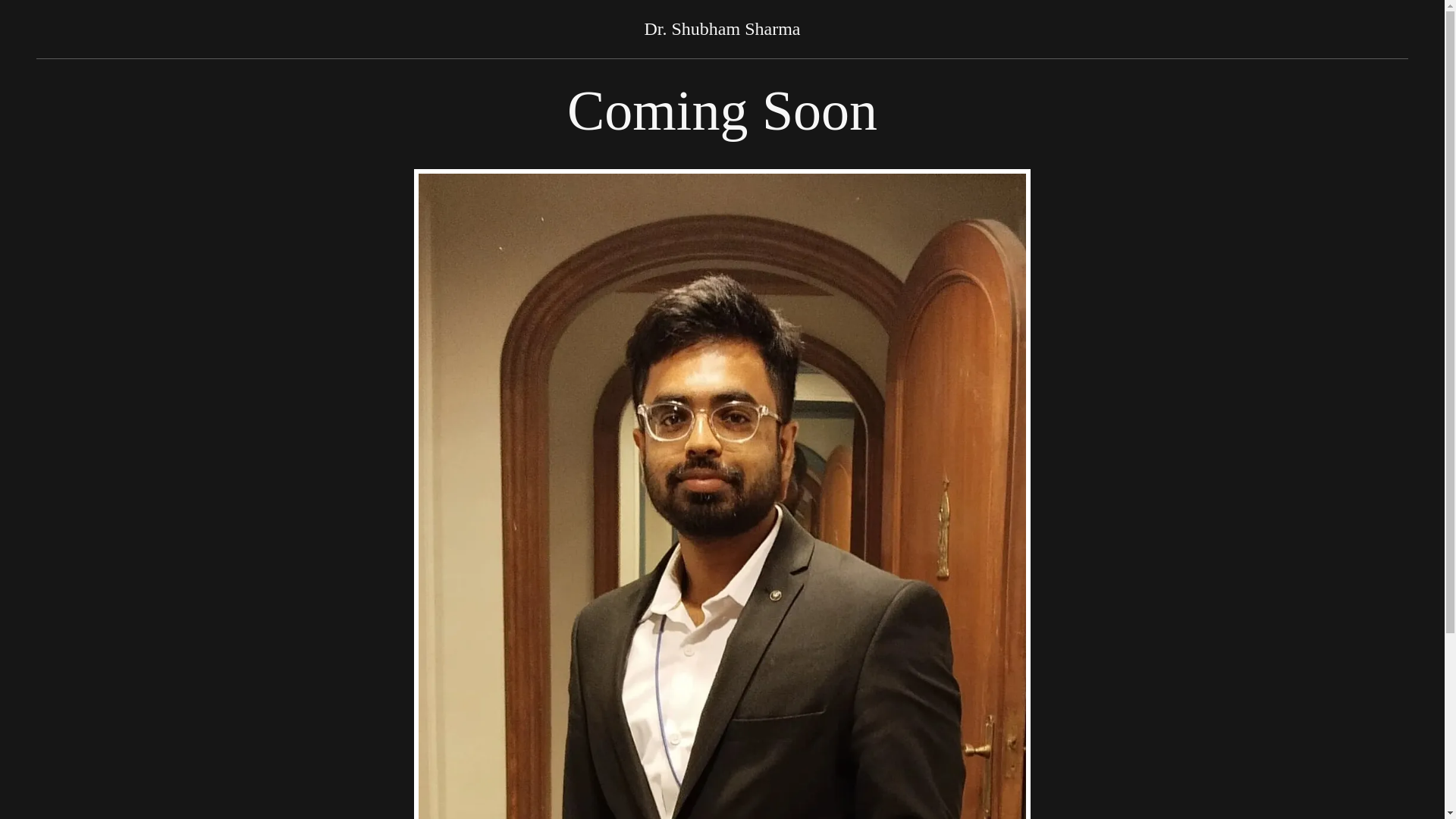 website screenshot of https://shubhamsharma.site/