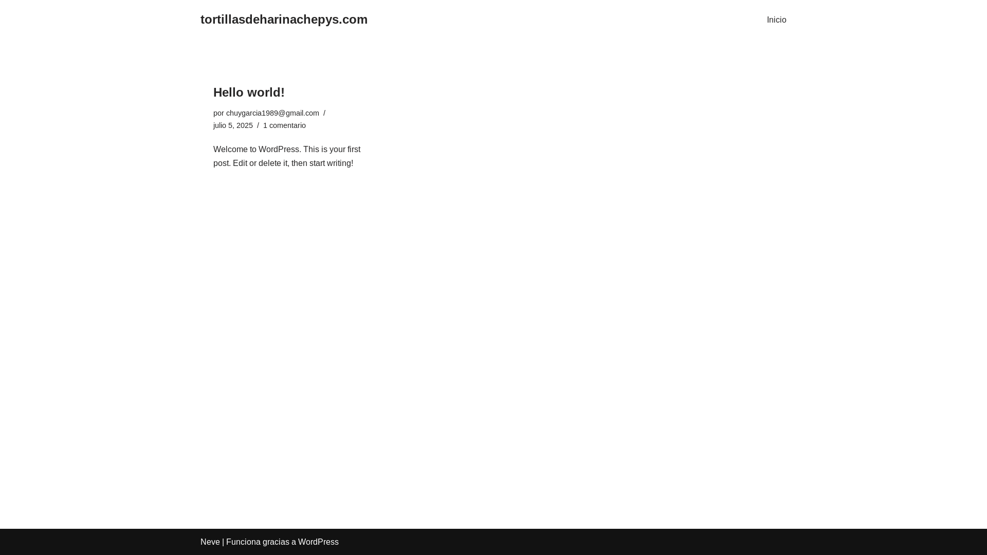 website screenshot of https://tortillasdeharinachepys.com/