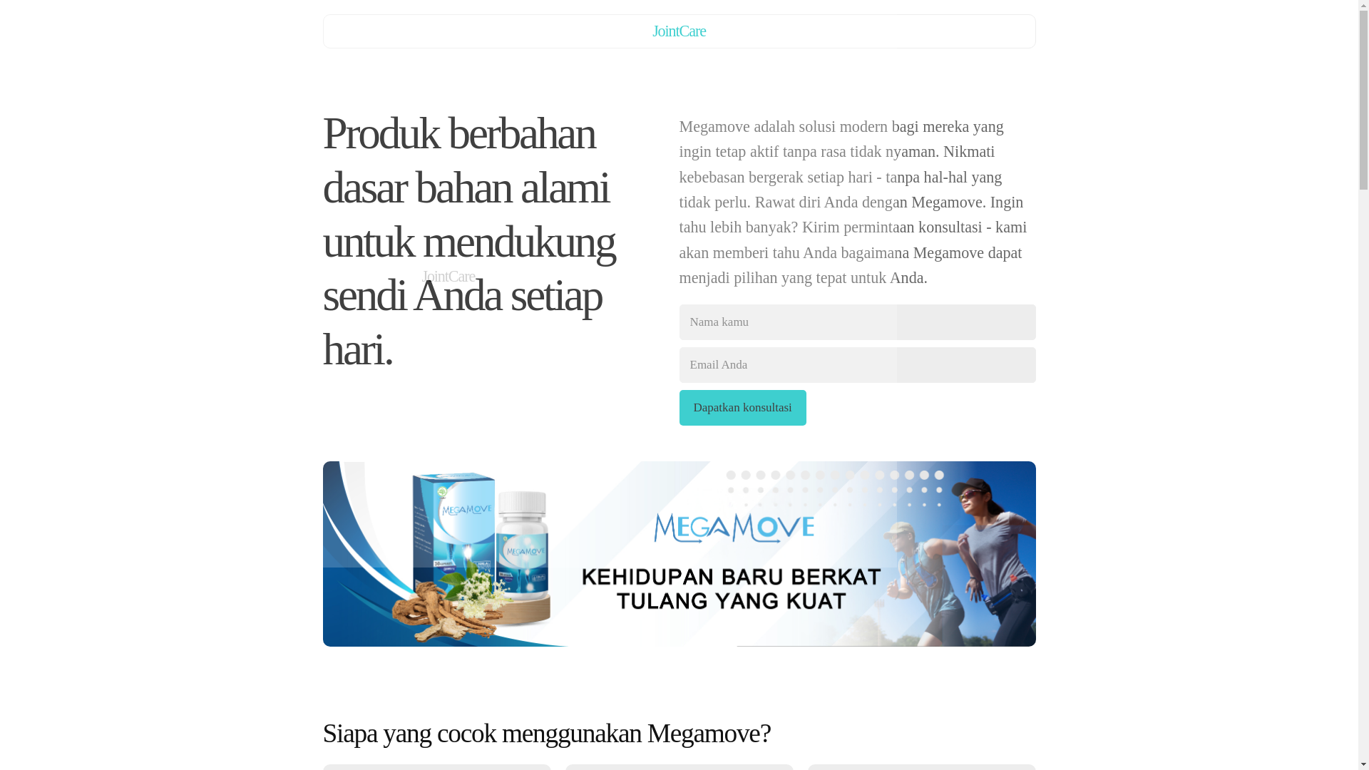 website screenshot of https://jointcared.info/