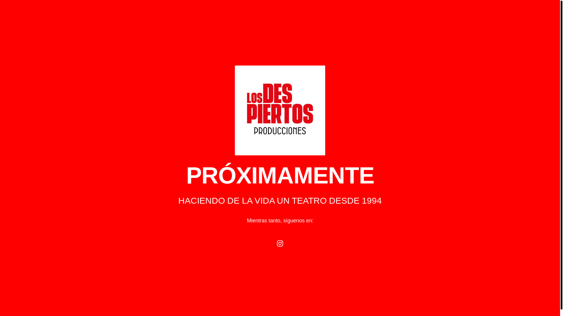 website screenshot of https://despiertosproducciones.com/