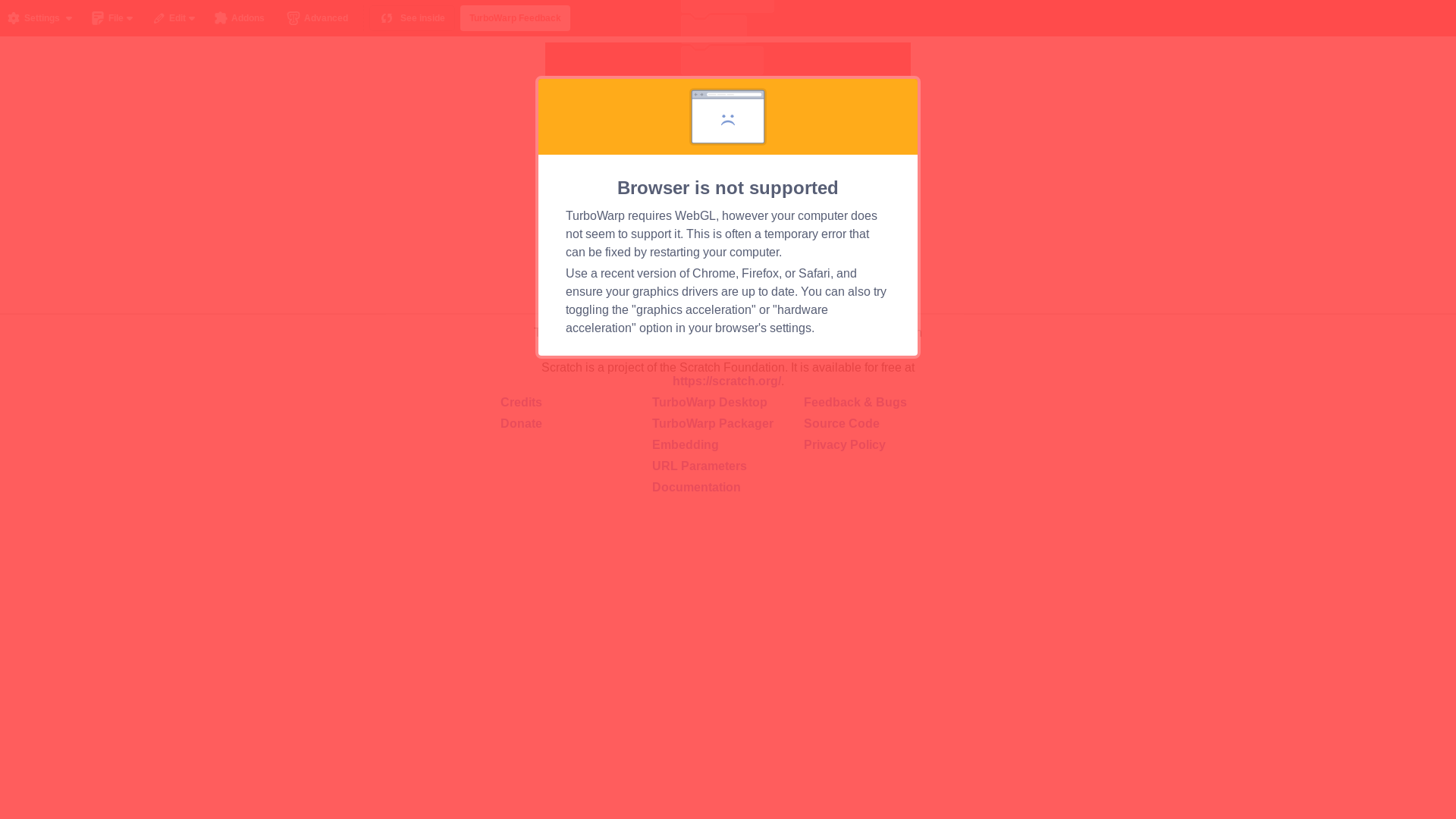 website screenshot of https://turbowarp.org/669974432