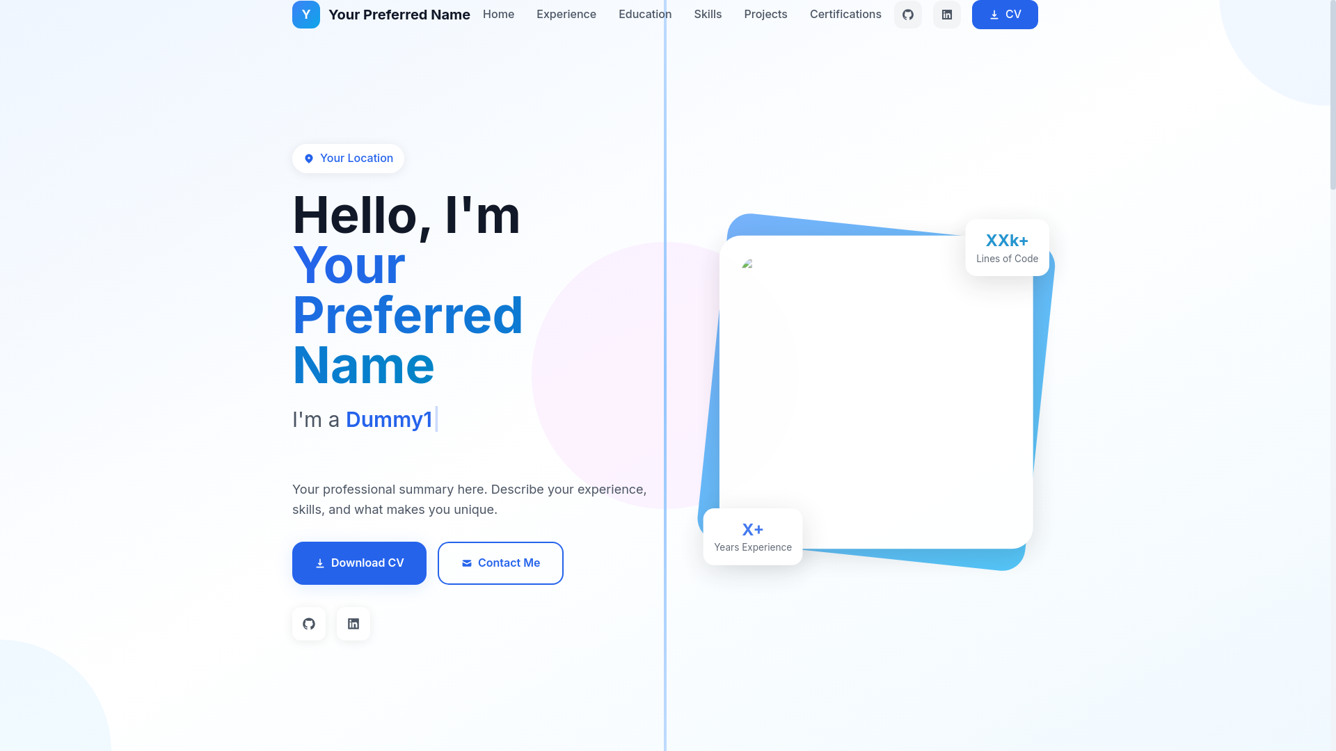 website screenshot of https://khw-website-starter.pages.dev/