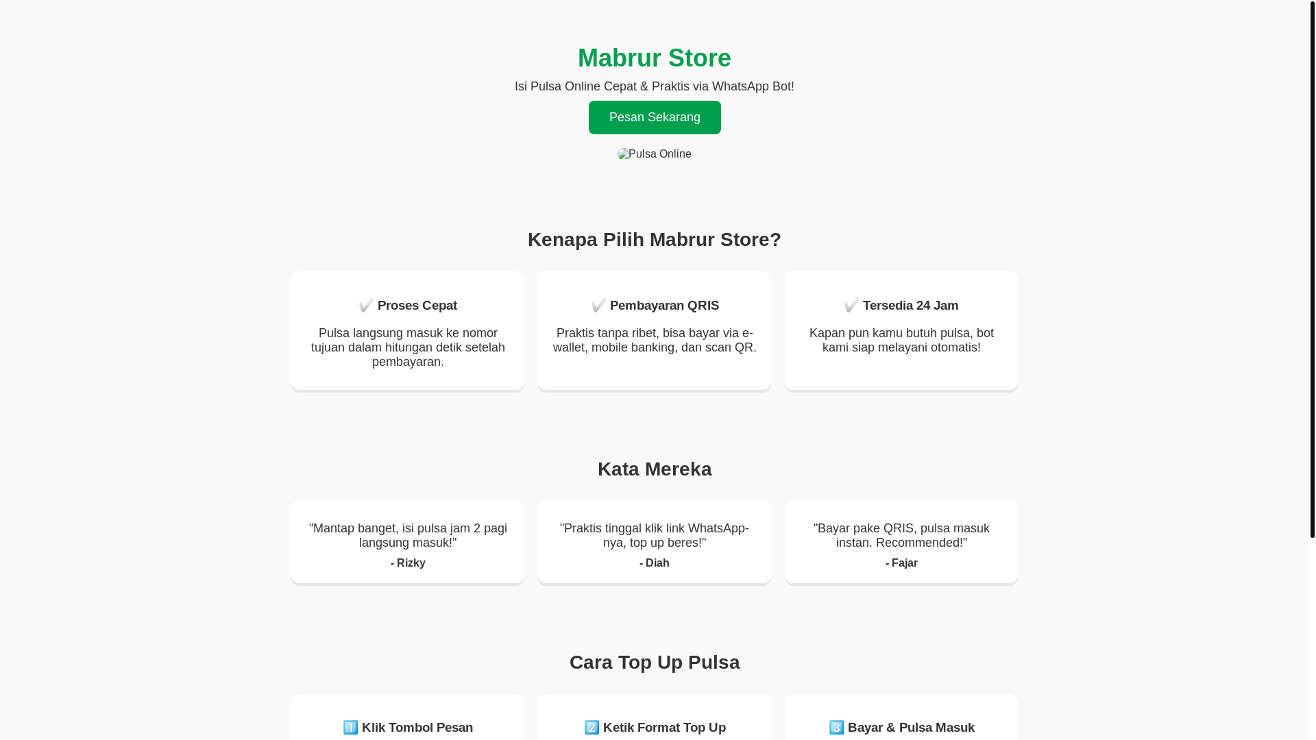 website screenshot of https://mabrurtoko.com/