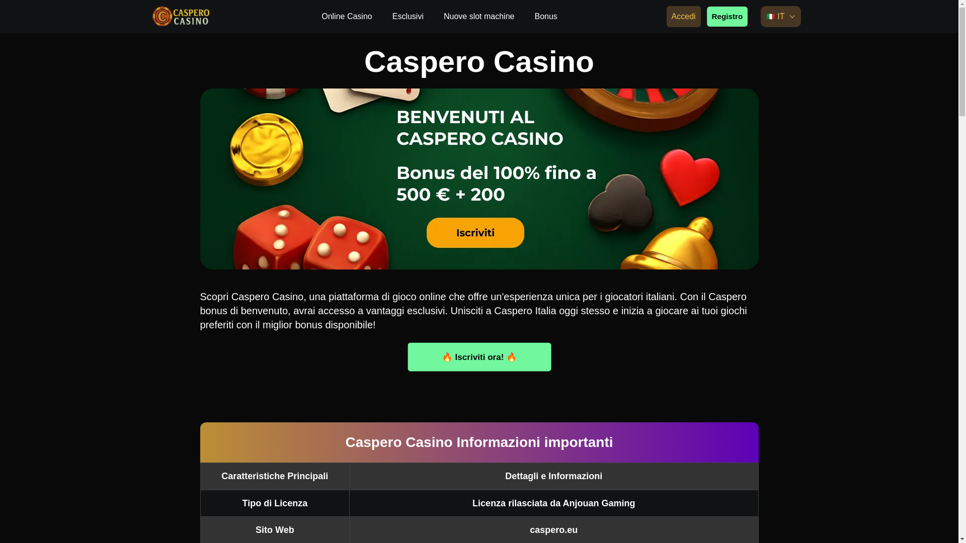 website screenshot of https://casperocasino-it-9618.pages.dev/