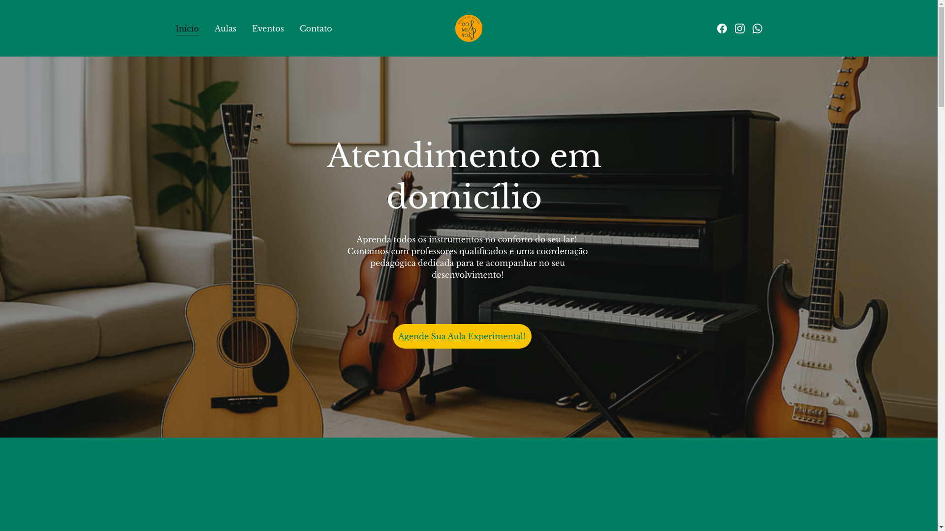 website screenshot of https://escolademusicadomisol.com.br/