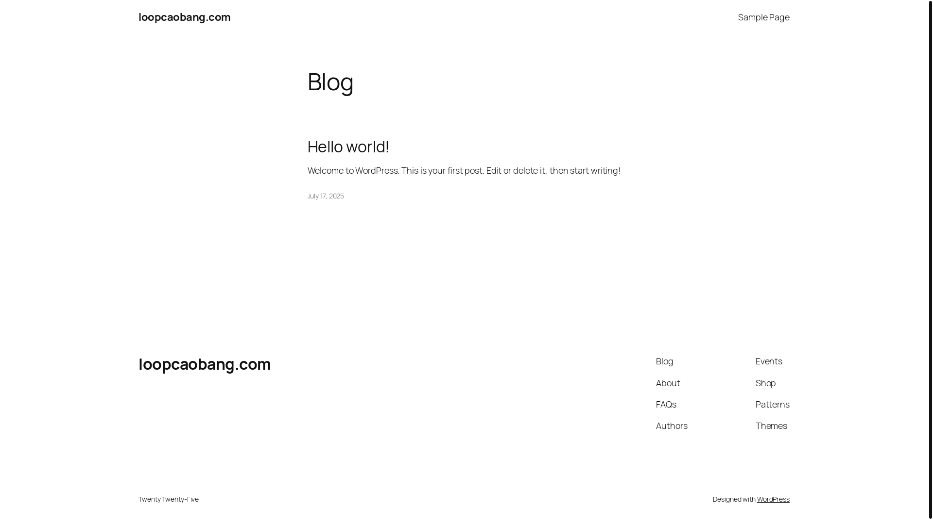 website screenshot of https://loopcaobang.com/