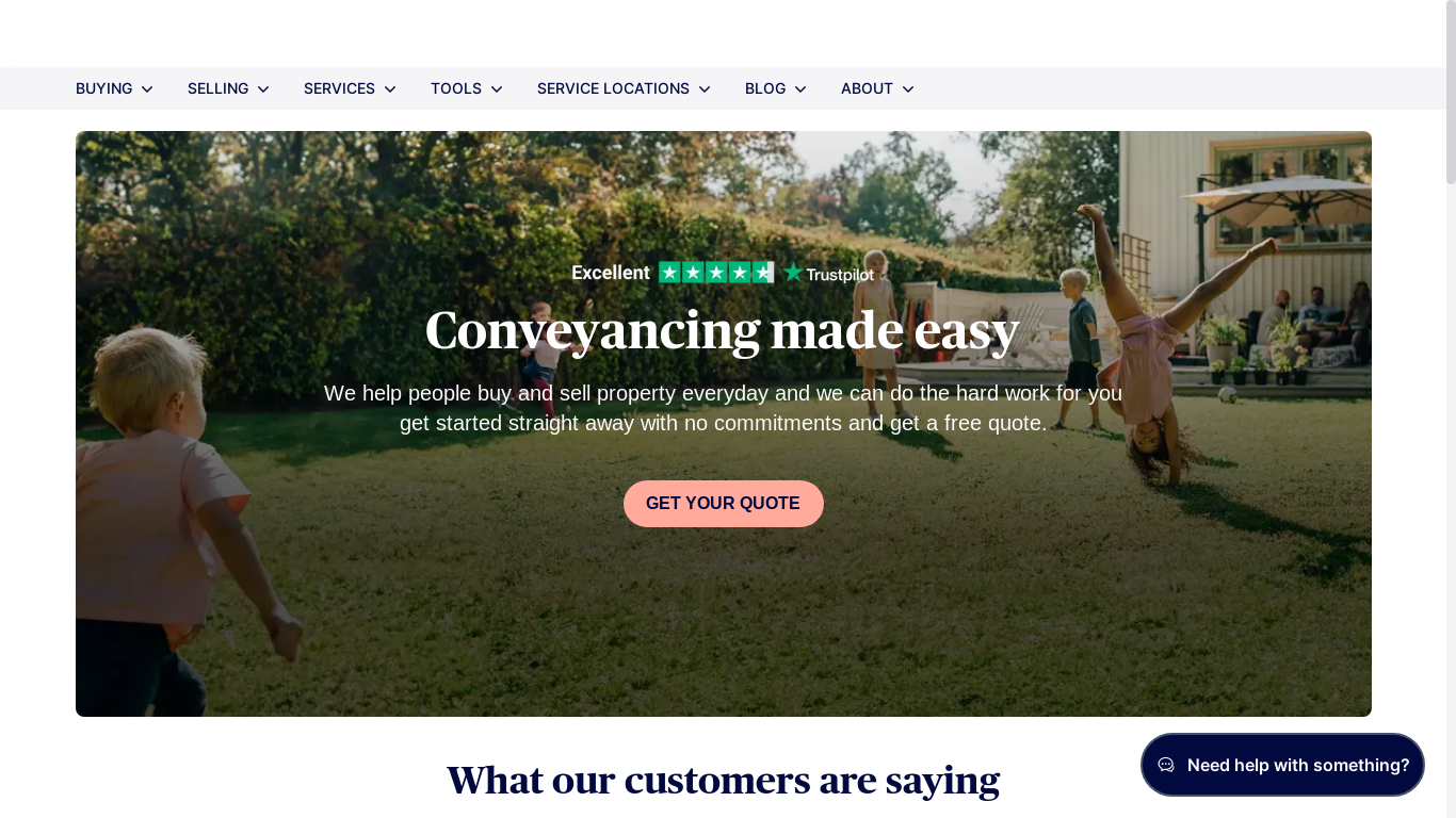 website screenshot of https://www.conveyancingquotes.au/