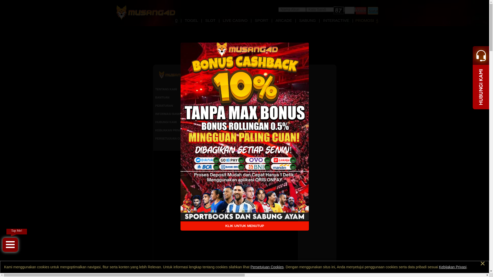 website screenshot of https://musang4djepe.online/