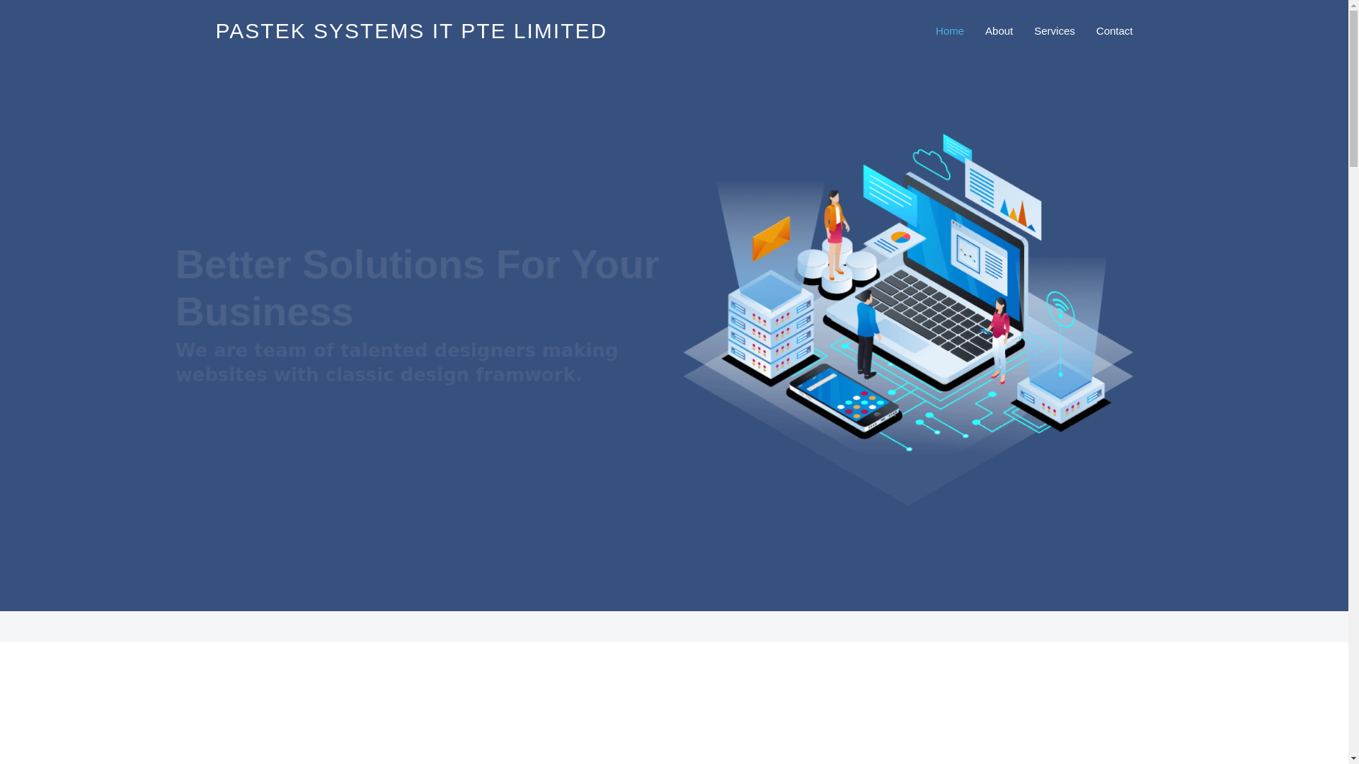 website screenshot of https://pasteksystemsitpteltd.com/
