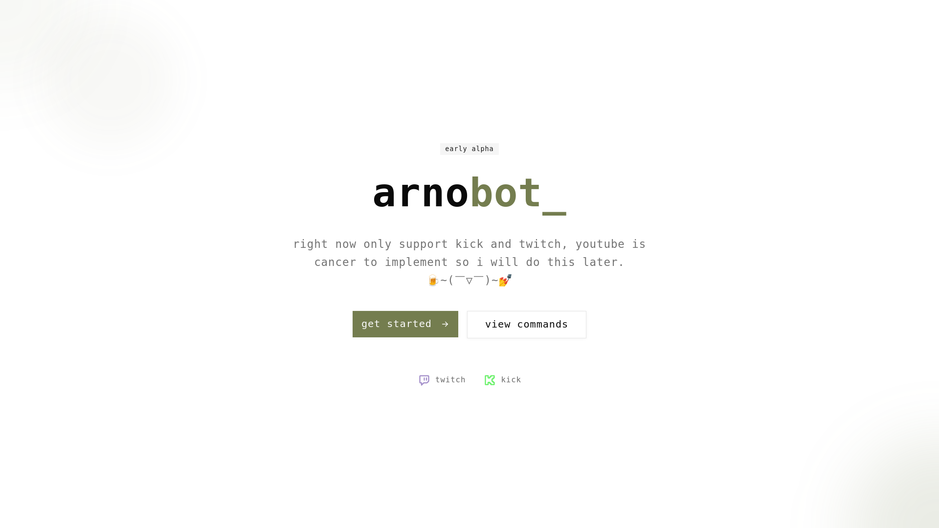 website screenshot of https://arnobot.pages.dev/