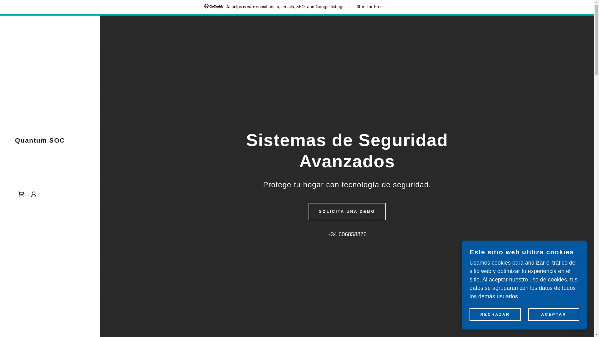 website screenshot of https://quantumsoc.es/