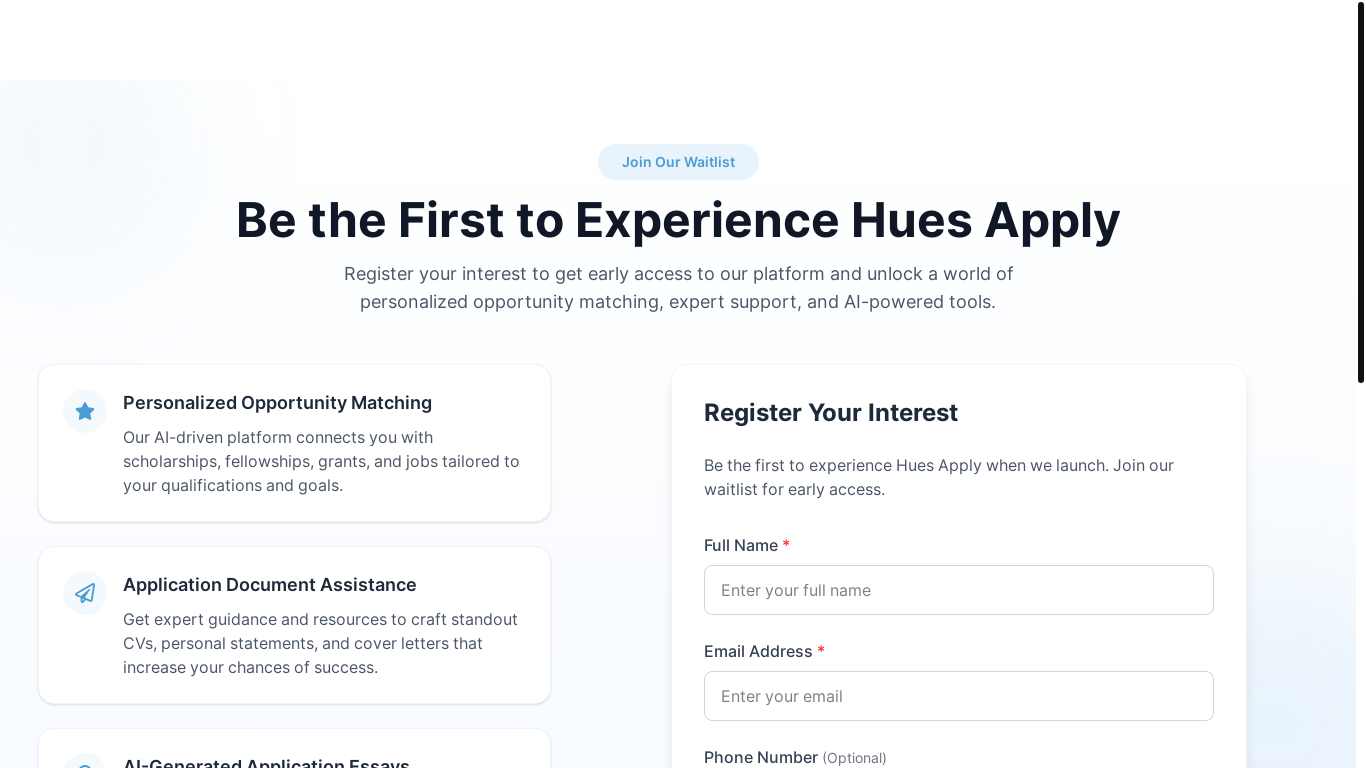 website screenshot of https://register-interest.pages.dev/