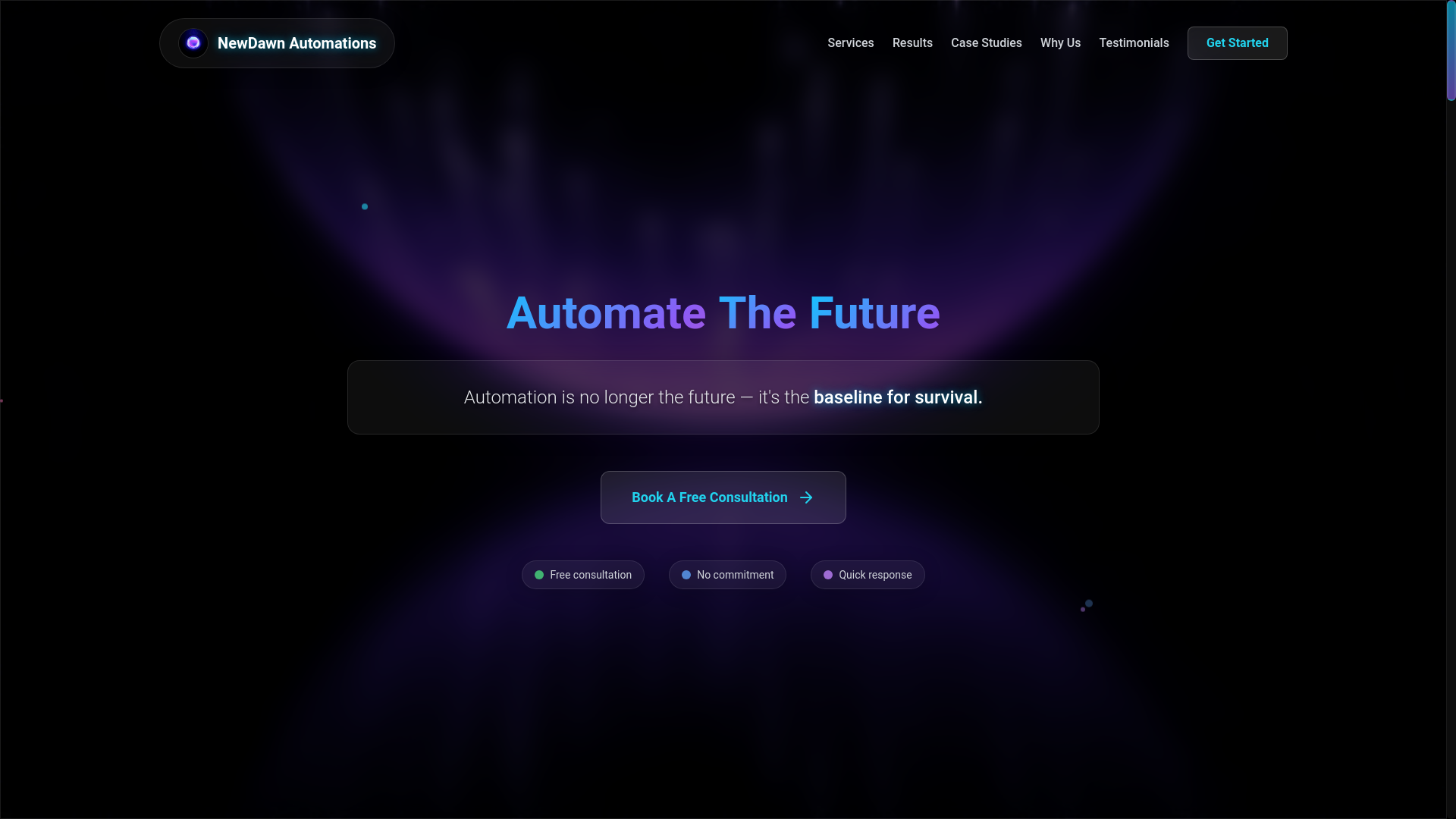 website screenshot of https://newdonautomations.com/