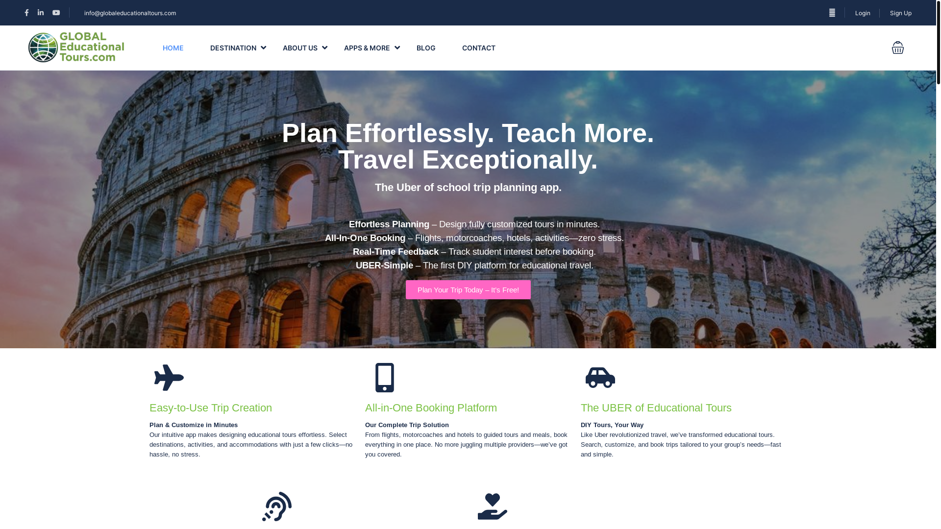 website screenshot of https://edutourview.com/