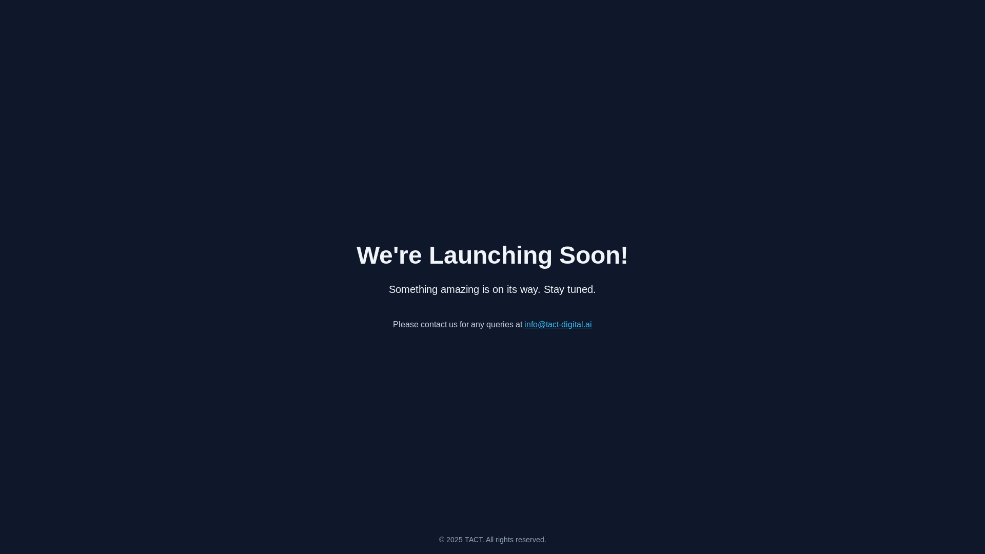 website screenshot of https://tact-digital.ai/