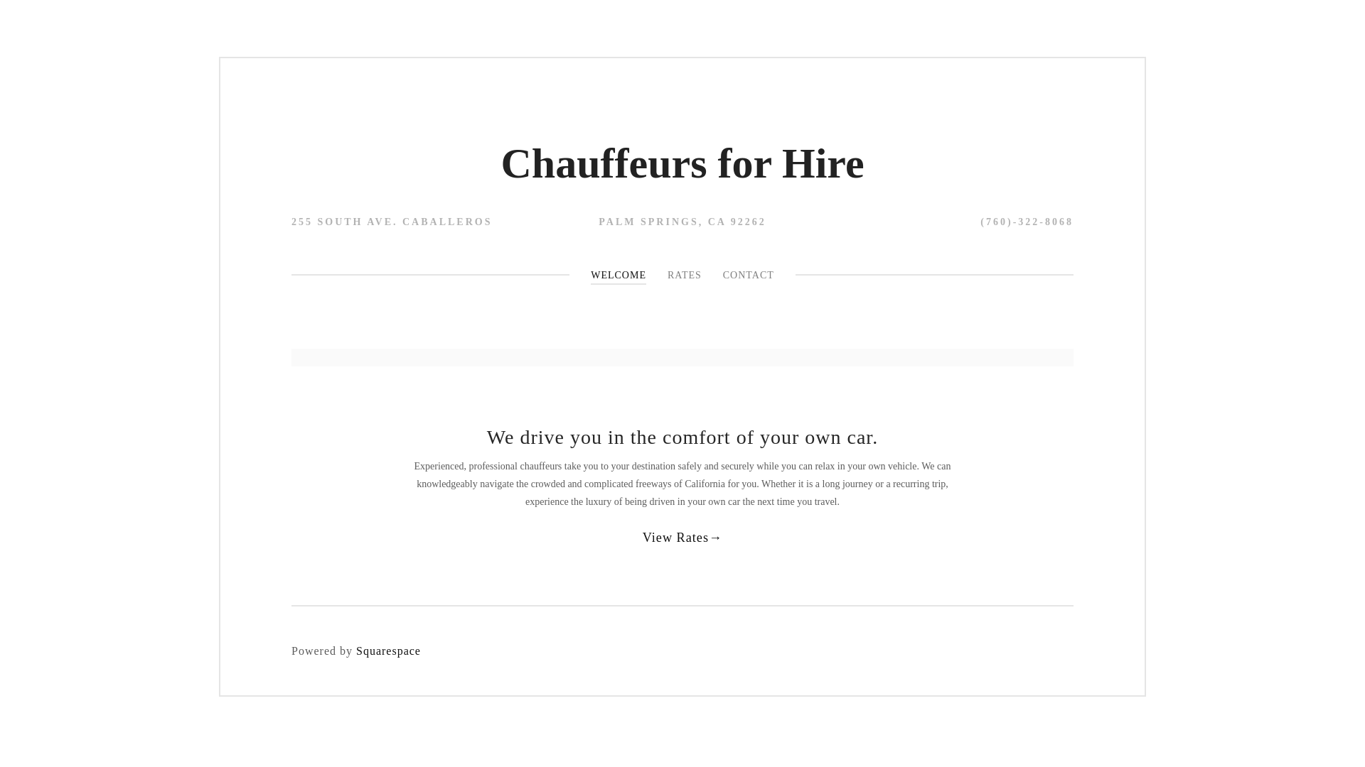 website screenshot of https://chauffeurs-for-hire.com/