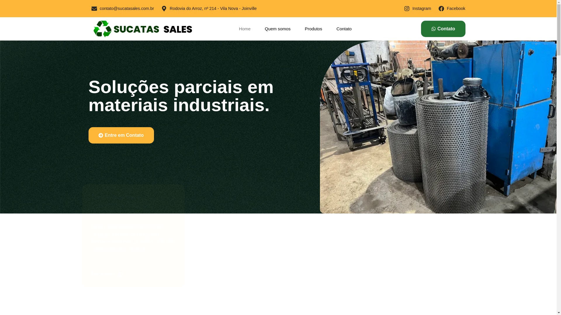 website screenshot of https://sucatasales.com.br/