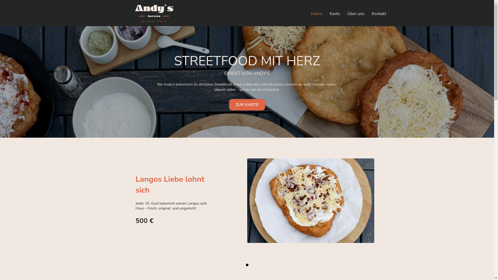 website screenshot of https://andysbuffet.at/