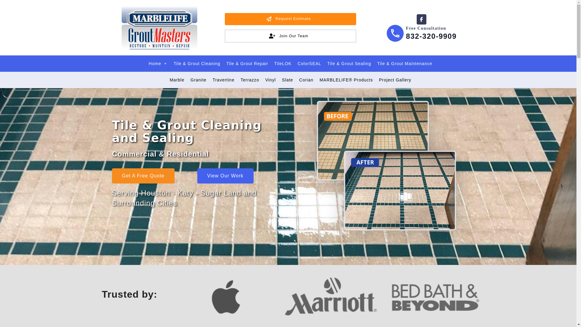 website screenshot of https://groutmasters-houston.com/