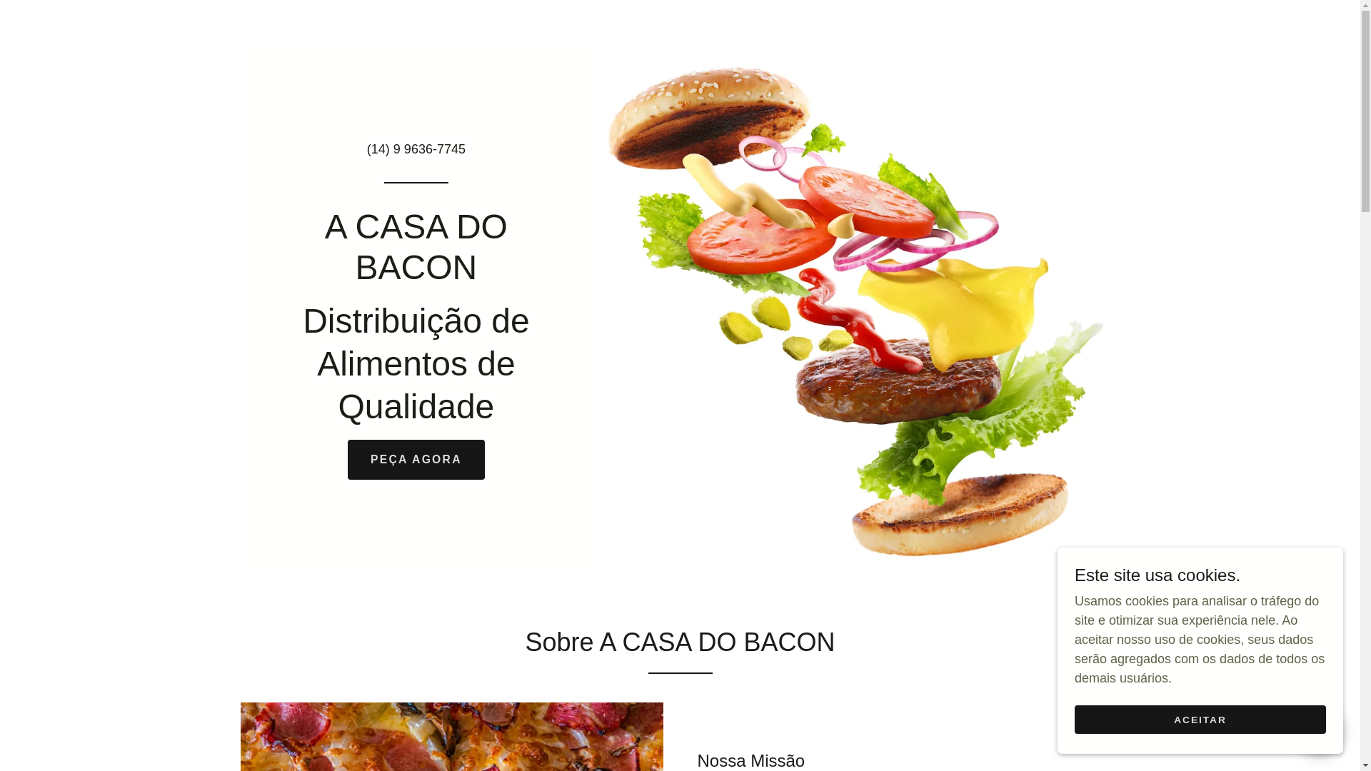 website screenshot of https://acasadobacon.com.br/