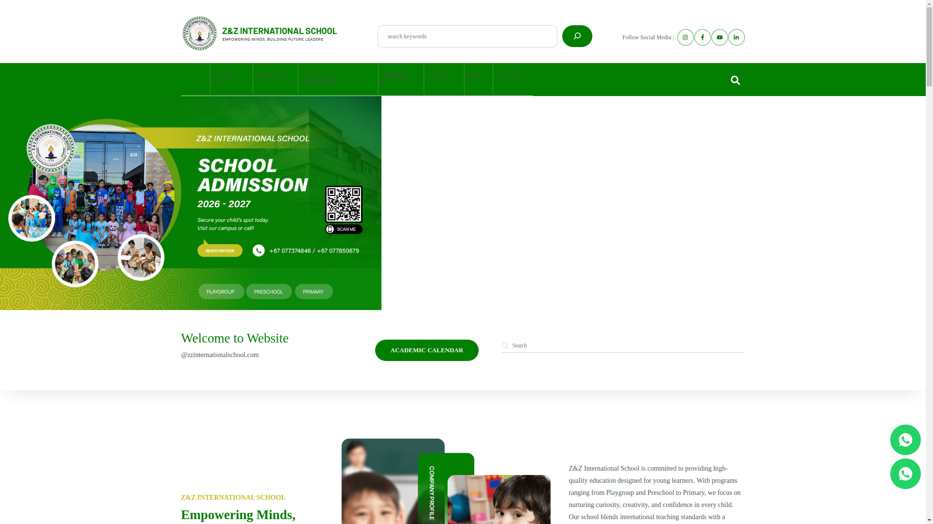 website screenshot of https://zzinternationalschool.com/