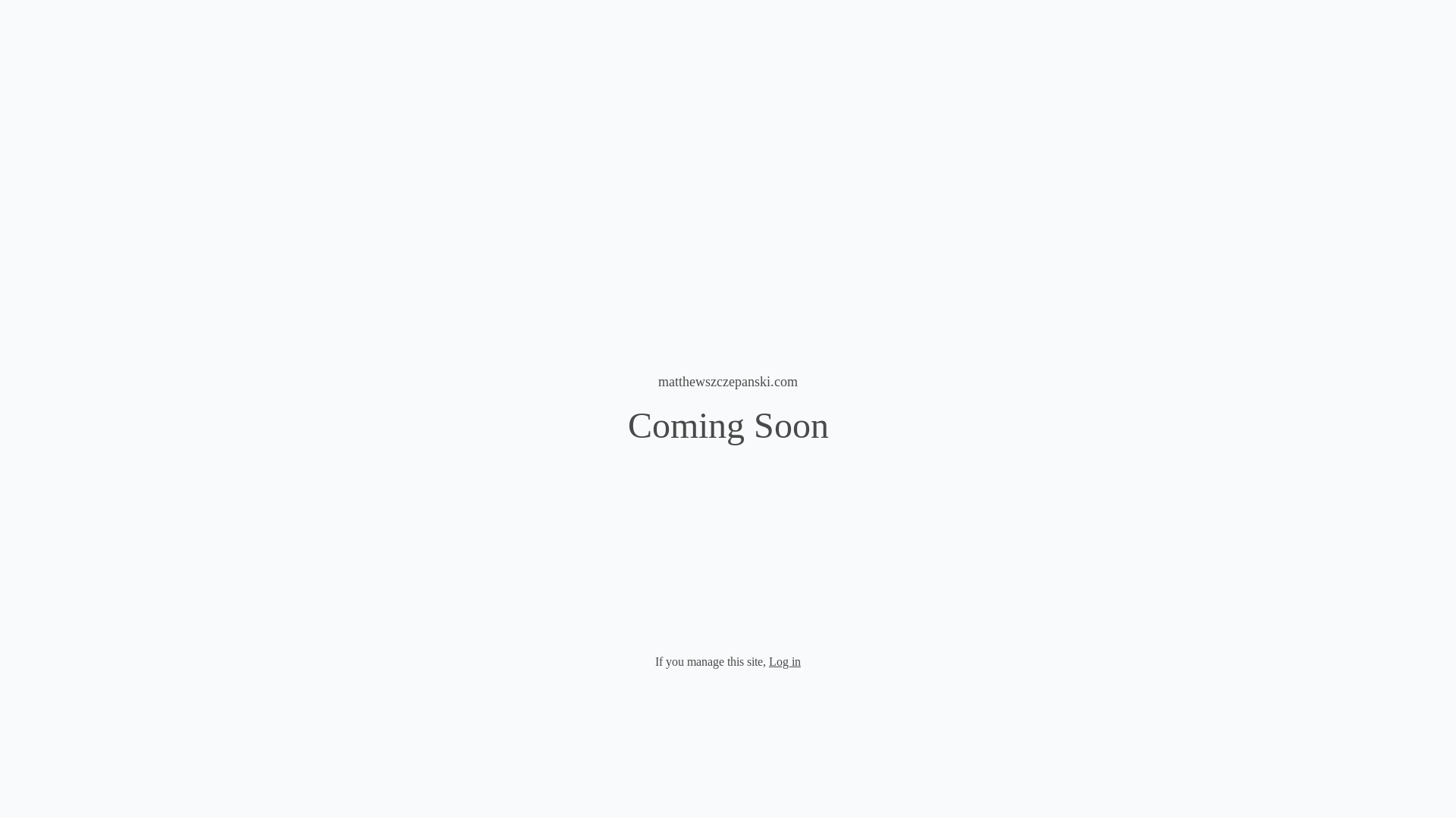 website screenshot of https://matthewszczepanski.com/