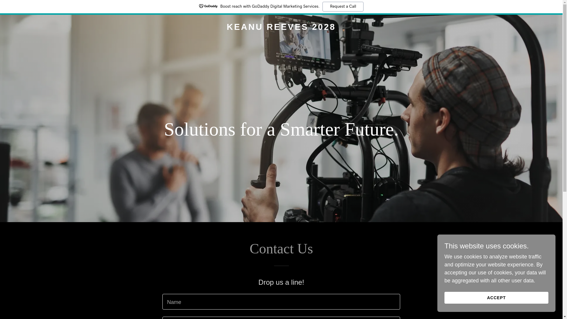 website screenshot of https://keanureeves2028.com/
