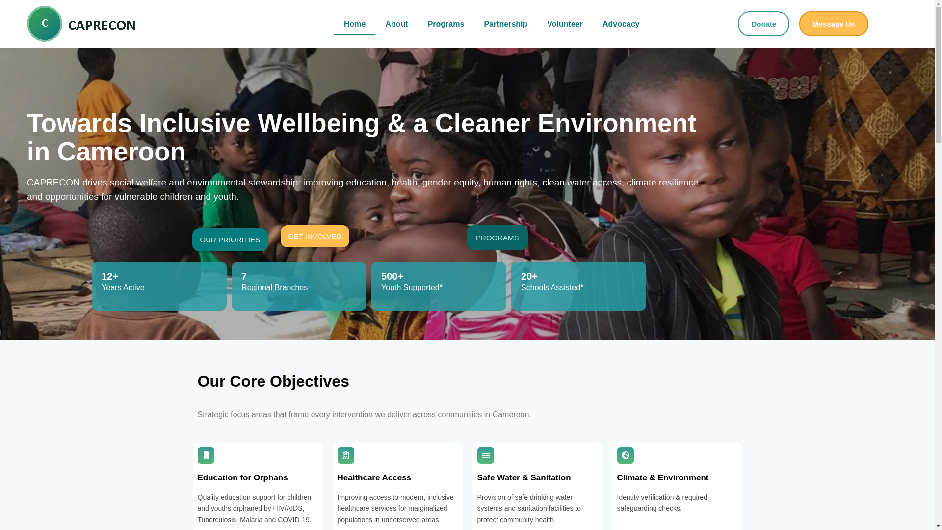 website screenshot of https://caprecon-giveall.org/