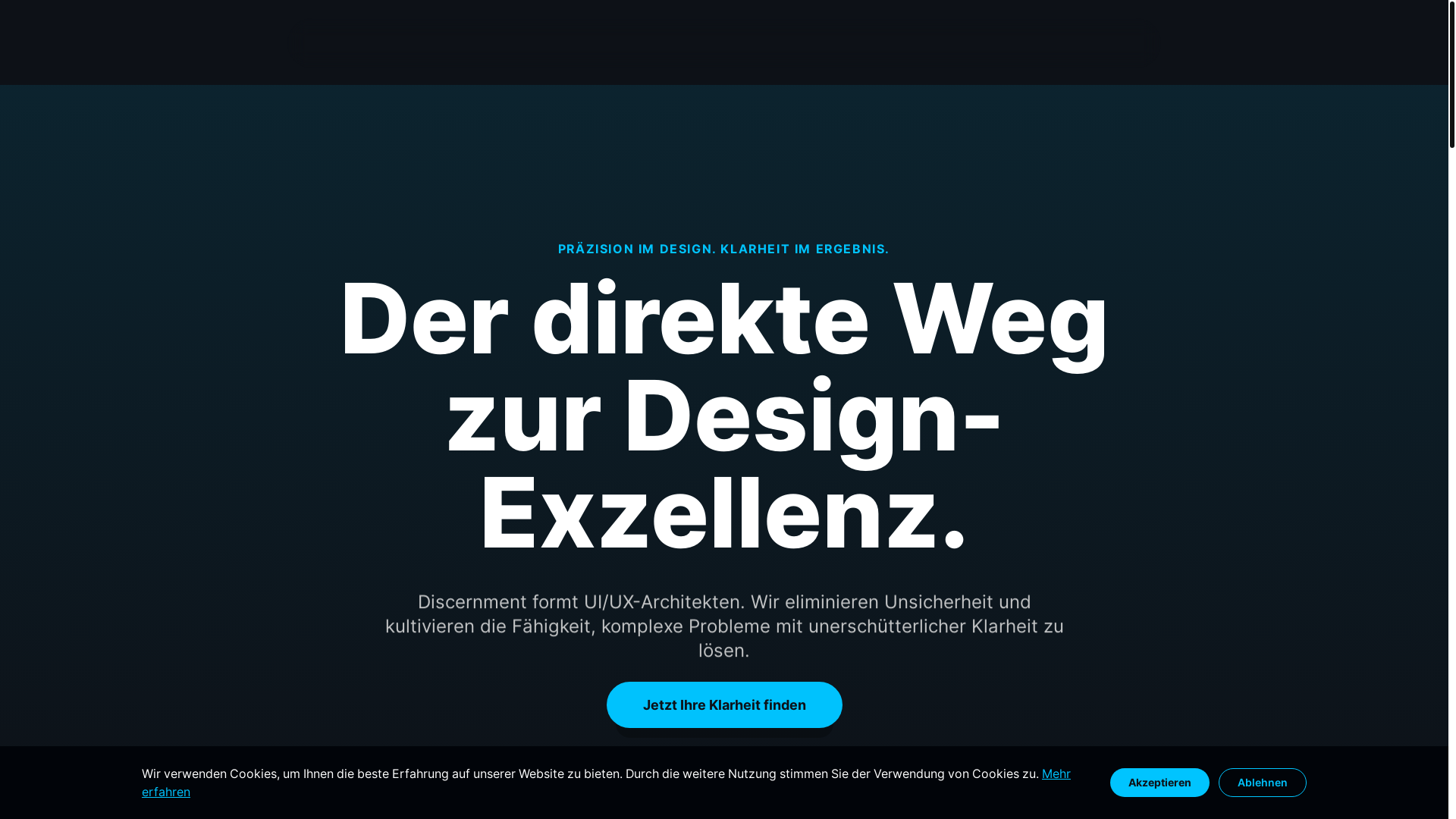 website screenshot of https://discernment.ink/