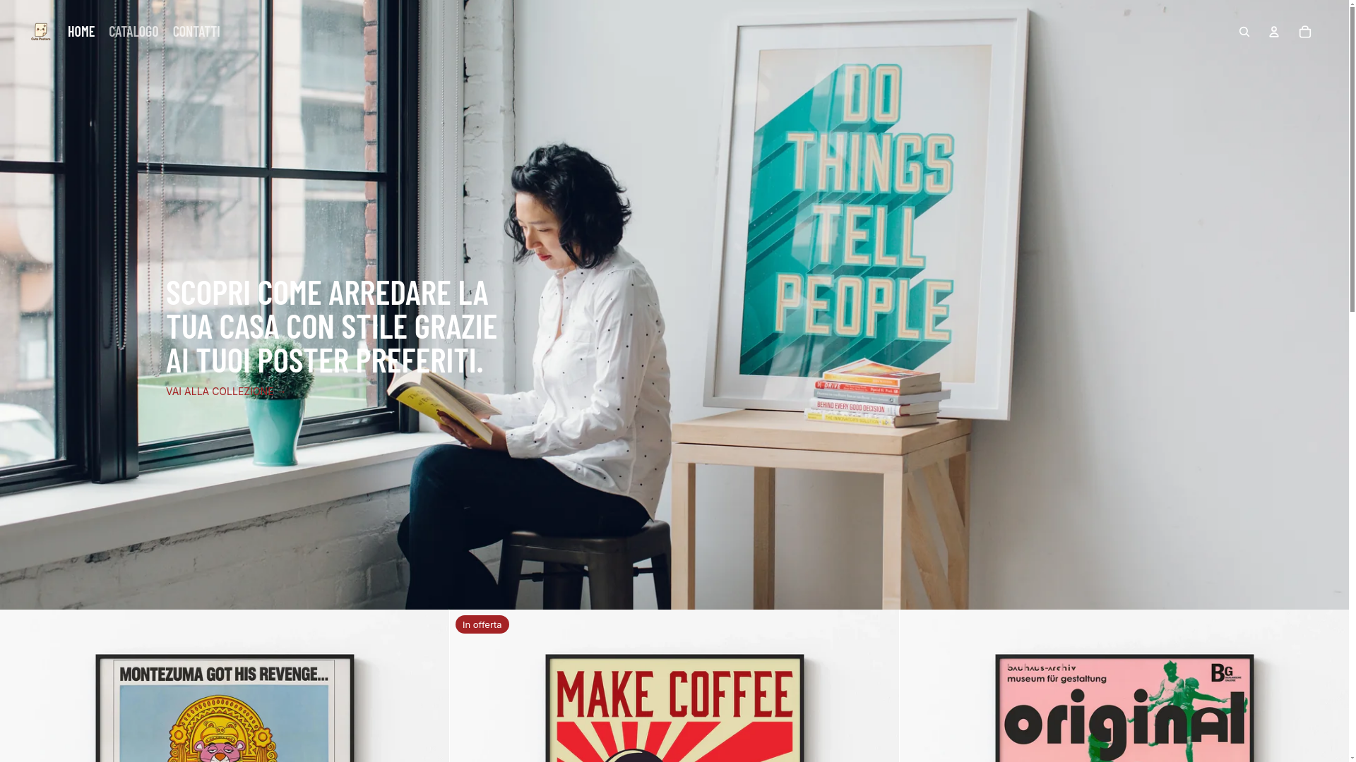 website screenshot of https://cuteposters.store/