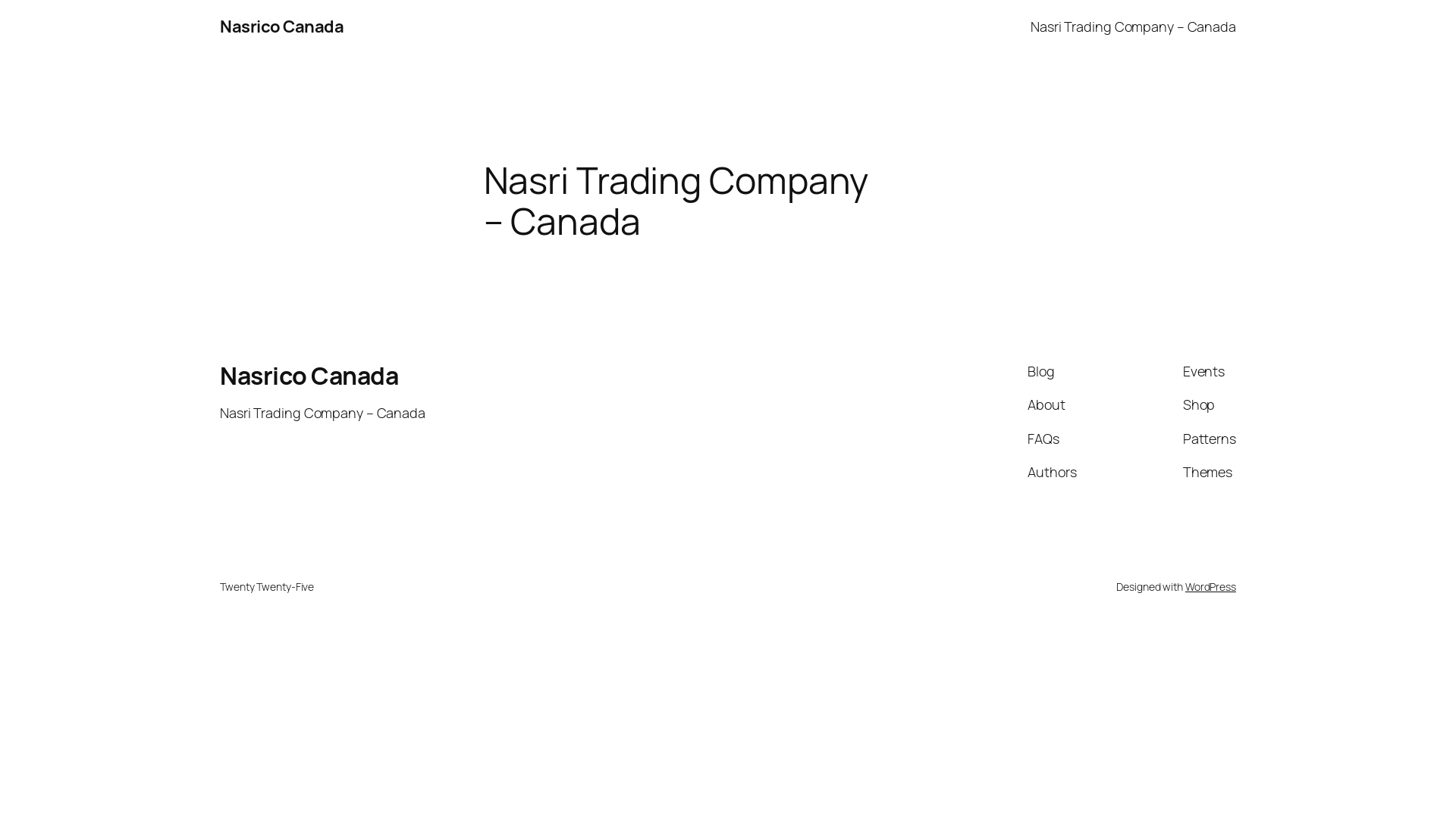 website screenshot of https://nasrico.ca/