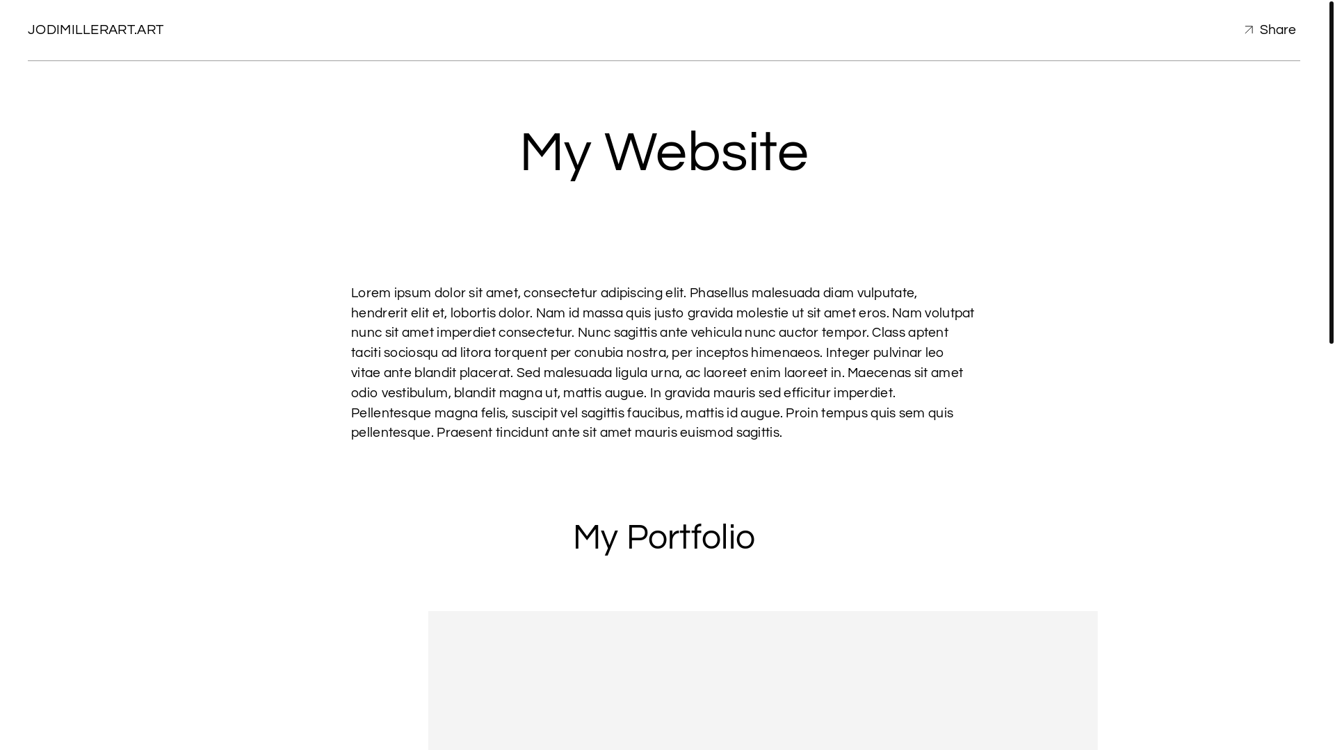 website screenshot of https://jodimillerart.art/