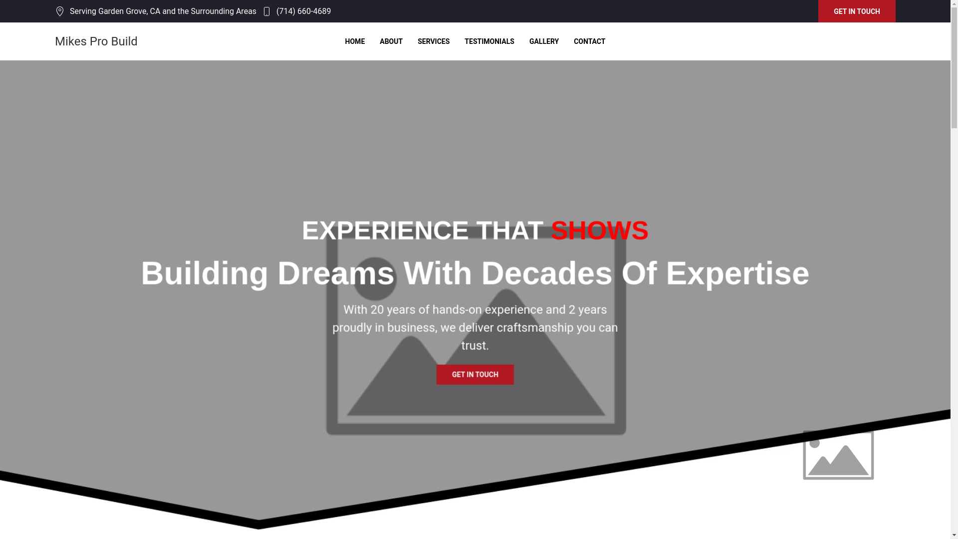 website screenshot of https://mikesprobuildca.com/