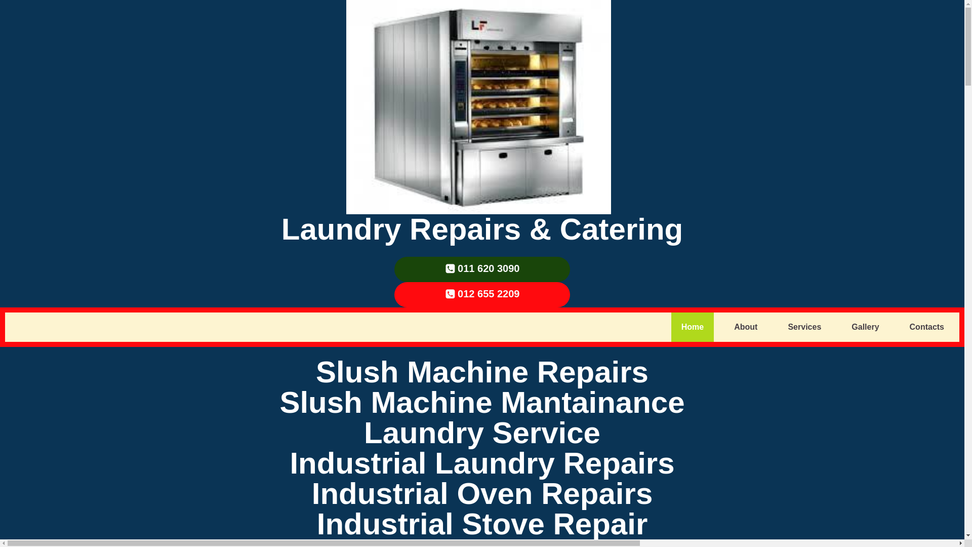 website screenshot of https://laundry-catering-repairs.co.za/