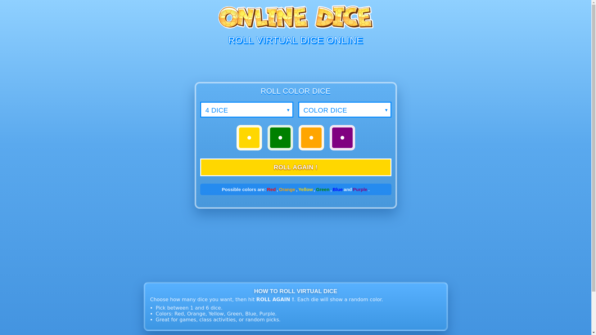 website screenshot of https://dicecolors.com/