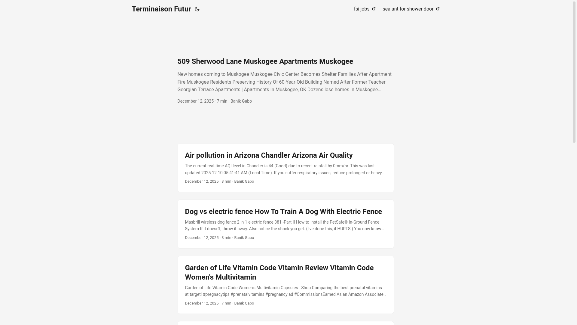 website screenshot of https://terminaisonfutur.pages.dev/