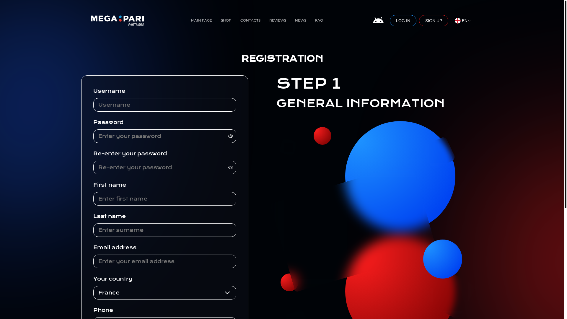 website screenshot of https://jounce.click/